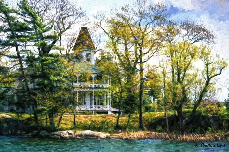 Impressive Home On The Lake - 12X18 Inches 1