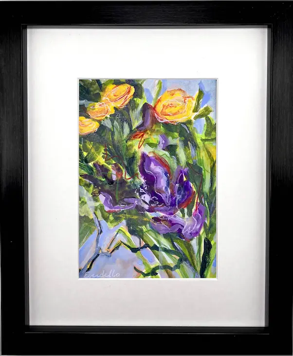 Iris And Roses On King Street - Original By Everdello (Joanne Stanbridge) 1