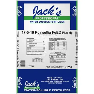 Jack's Professional® 17-5-19 Poinsettia Feed +Mg Fertilizer 25Lb (80/Pl) 1
