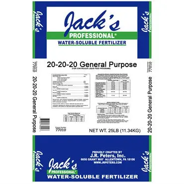Jr Peters® Jack's Professional® 20-20-20 General Purpose Fertilizer - 25Lb 1