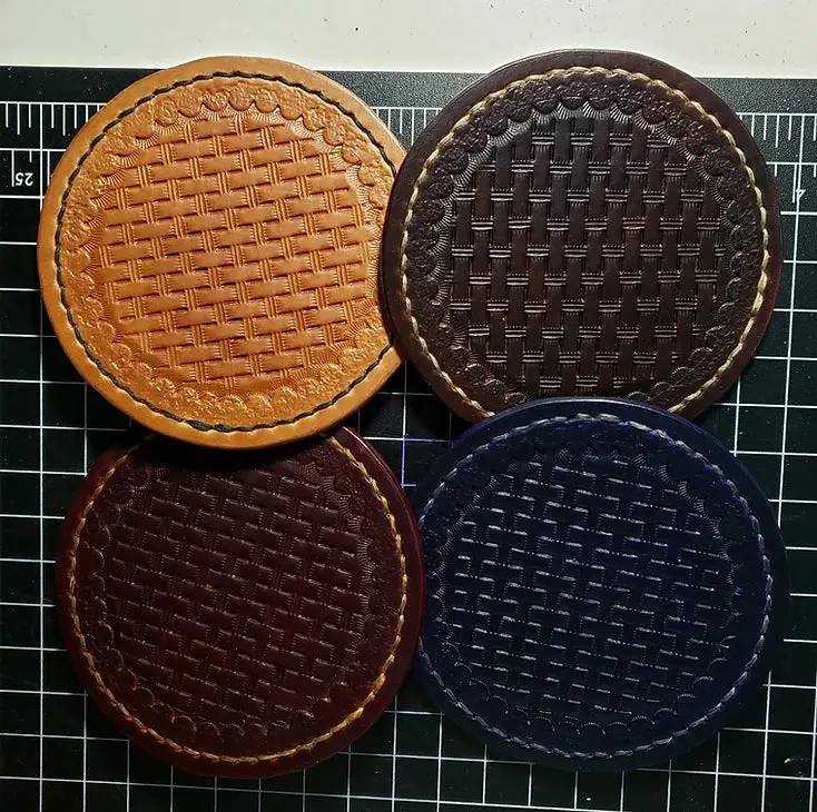 Leather Coaster Set By David Yi 1