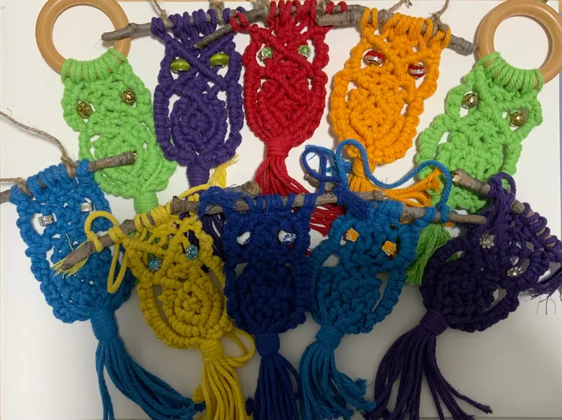 Lucky Owl Macrame Ornaments 1