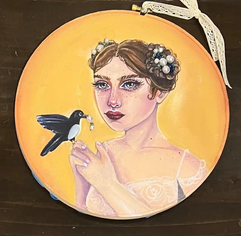 Magpie Marvels (Embroidery Hoop) - By Kyla Mayne 1