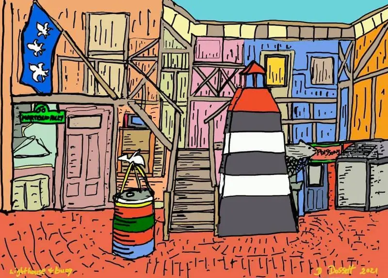 Martello Alley Fridge Magnet 4