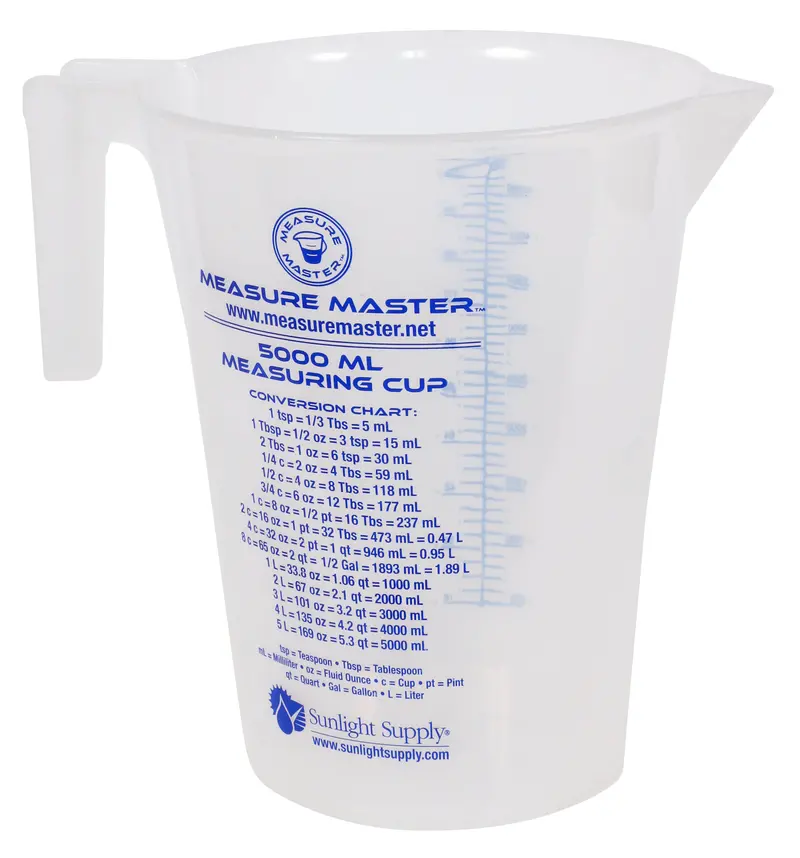 Measure Master Graduated Round Container 160 Oz / 5000 Ml (10/Cs) 1