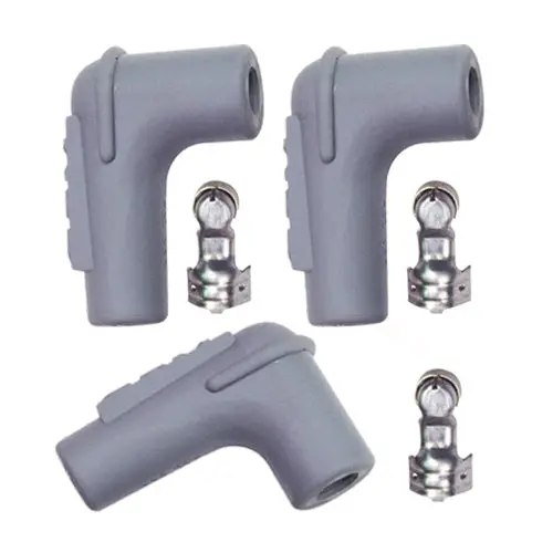 Msd Three Cylinder 90 Degree Spark Plug Cap & Terminal Kit 1