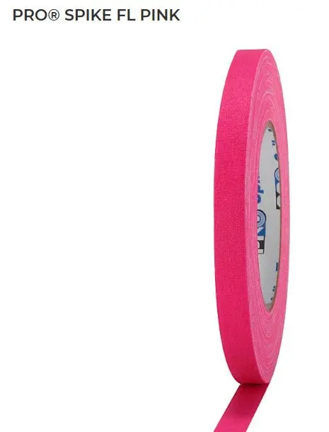 Pg12flpin - Fluorescent Pink Pro Spike Tape 1/2" 45Yd - Pro Tapes 1