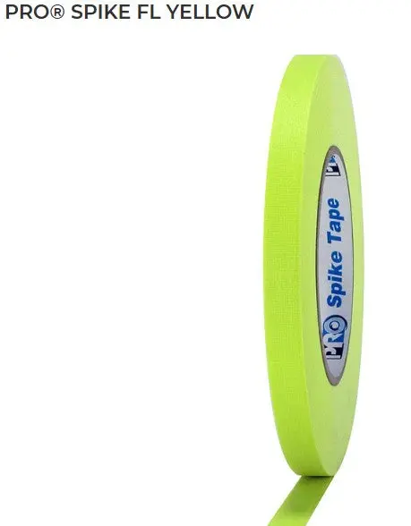 Pg12flyel - Fluorescent Yellow Pro Spike Tape 1/2" 45Yd - Pro Tapes 1