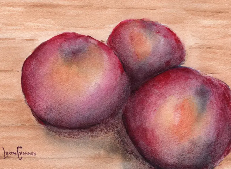 Plums - Original Painting By Leith Channen 1
