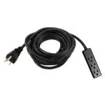 Power All 120 Volt 25 Ft Extension Cord W/ 3 Outlet Power Strip - 14 Gauge 1