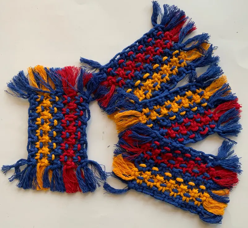 Queen’S Themed Retro Macrame Coasters 1