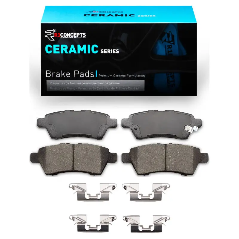 R1 2005-2012 Nissan Pathfinder Rear R1 Ceramic Pads & Hardware Kit 1