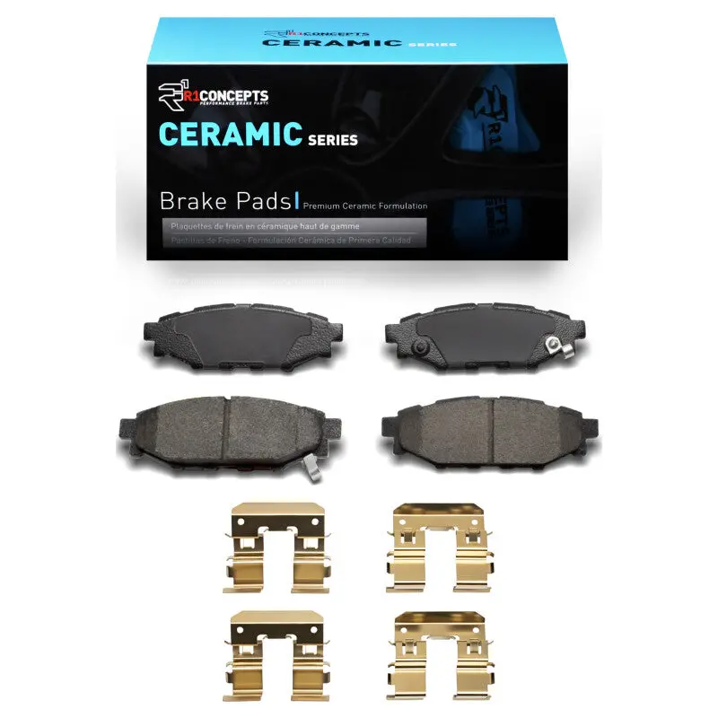 R1 2005-2023 Subaru Brz Rear R1 Ceramic Pads & Hardware Kit 1