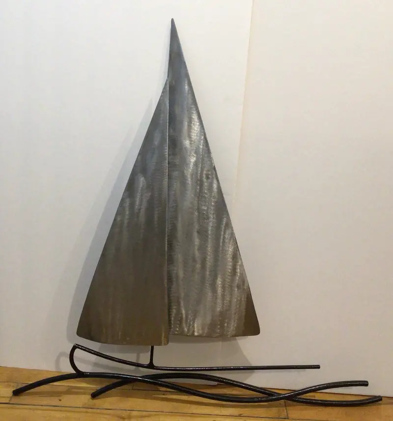 Sailboat On Waves #5 By Ron Wettlaufer 1