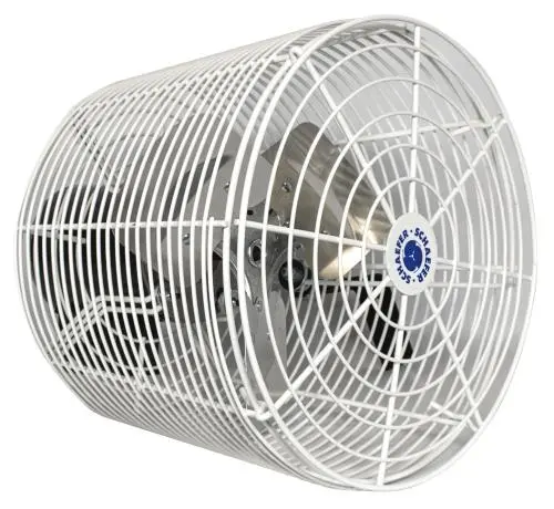 Schaefer Versa-Kool Circulation Fan 12 In W/ Tapered Guards, Cord & Mount - 1470 Cfm 1