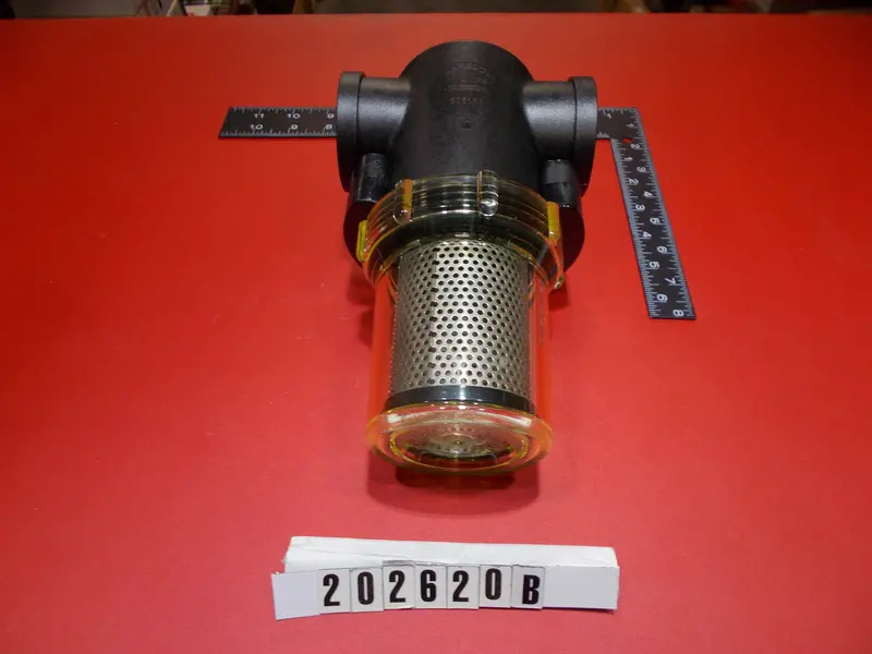 Sea Strainer - T Style Marelon W/ Chemical Resistant Bowl 1