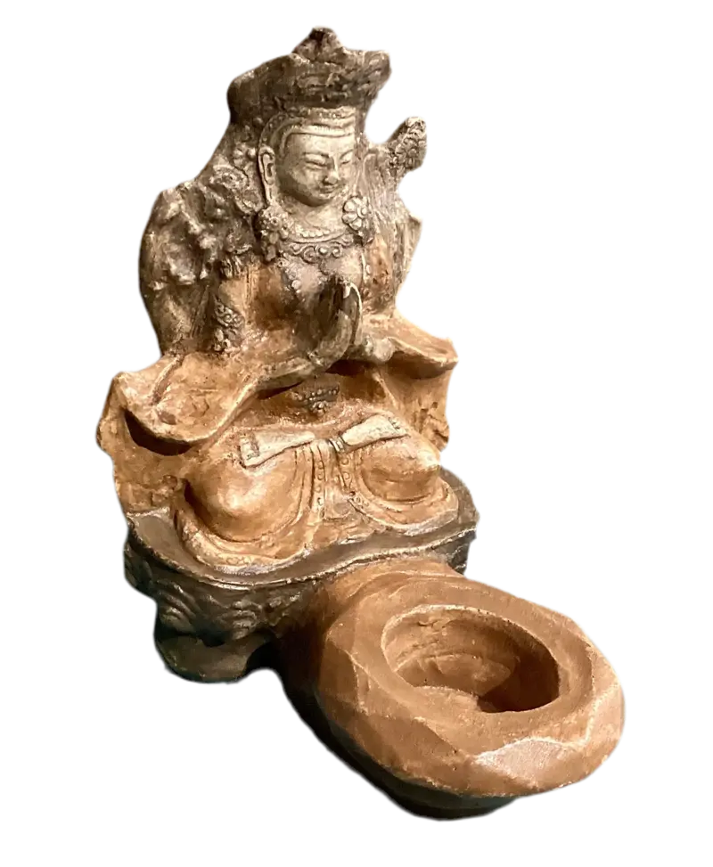 Small Kwan Yin With Many Hands Tea Light Candle Holder 1