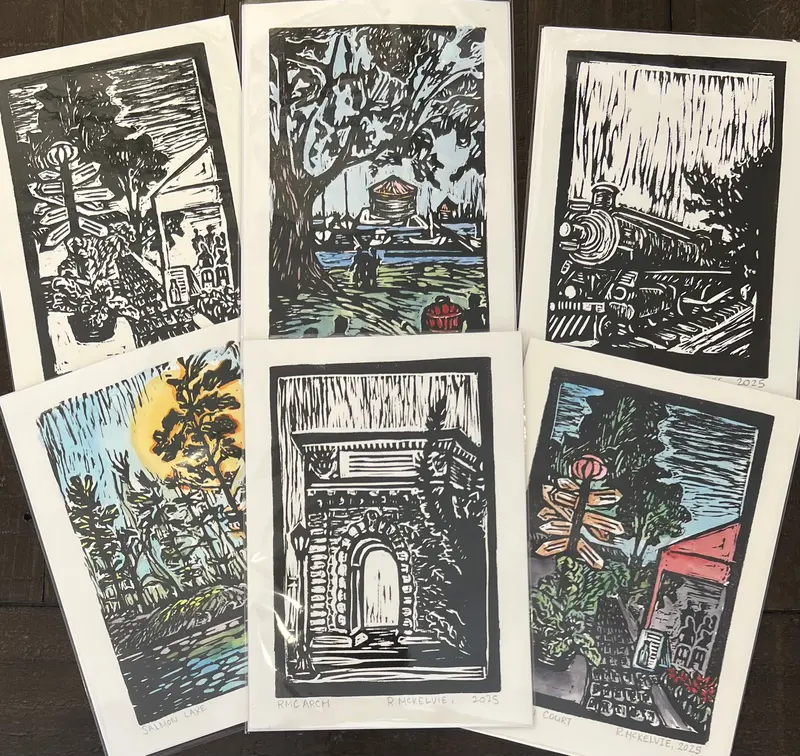 Small Lino Print (5X7) By Rebecca Mckelvie 1