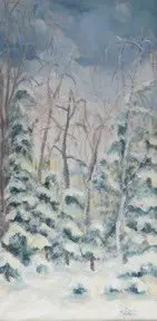 Snow Laden - Original Painting By Carla Miedema 1