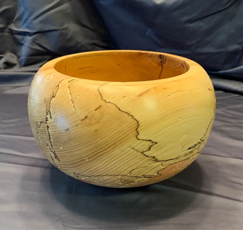Spalted  Maple Globe Bowl #1094 1