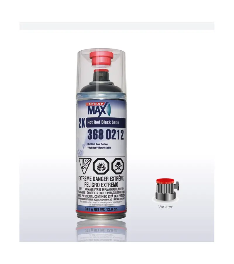 Spraymax 3680212  2K Hot Rod Black Aerosol 12Oz. 1