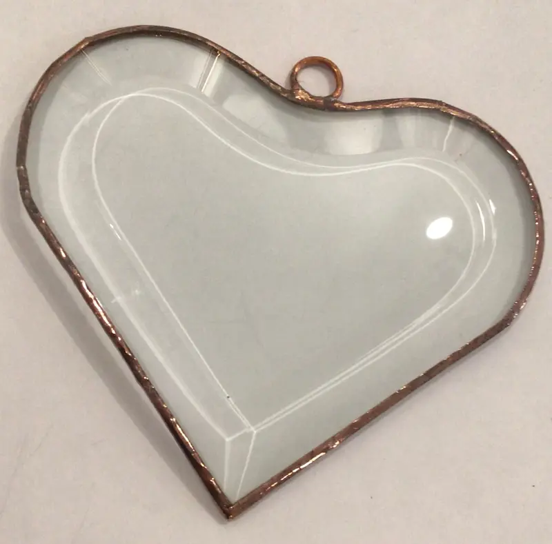 Stained Glass Clear Hearts With Copper By Howard Sandles 1