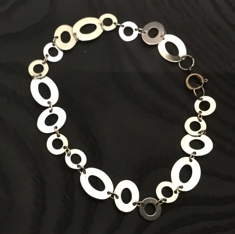 Sterling Silver Oval Link Bracelet - By Leslie Welfare 1
