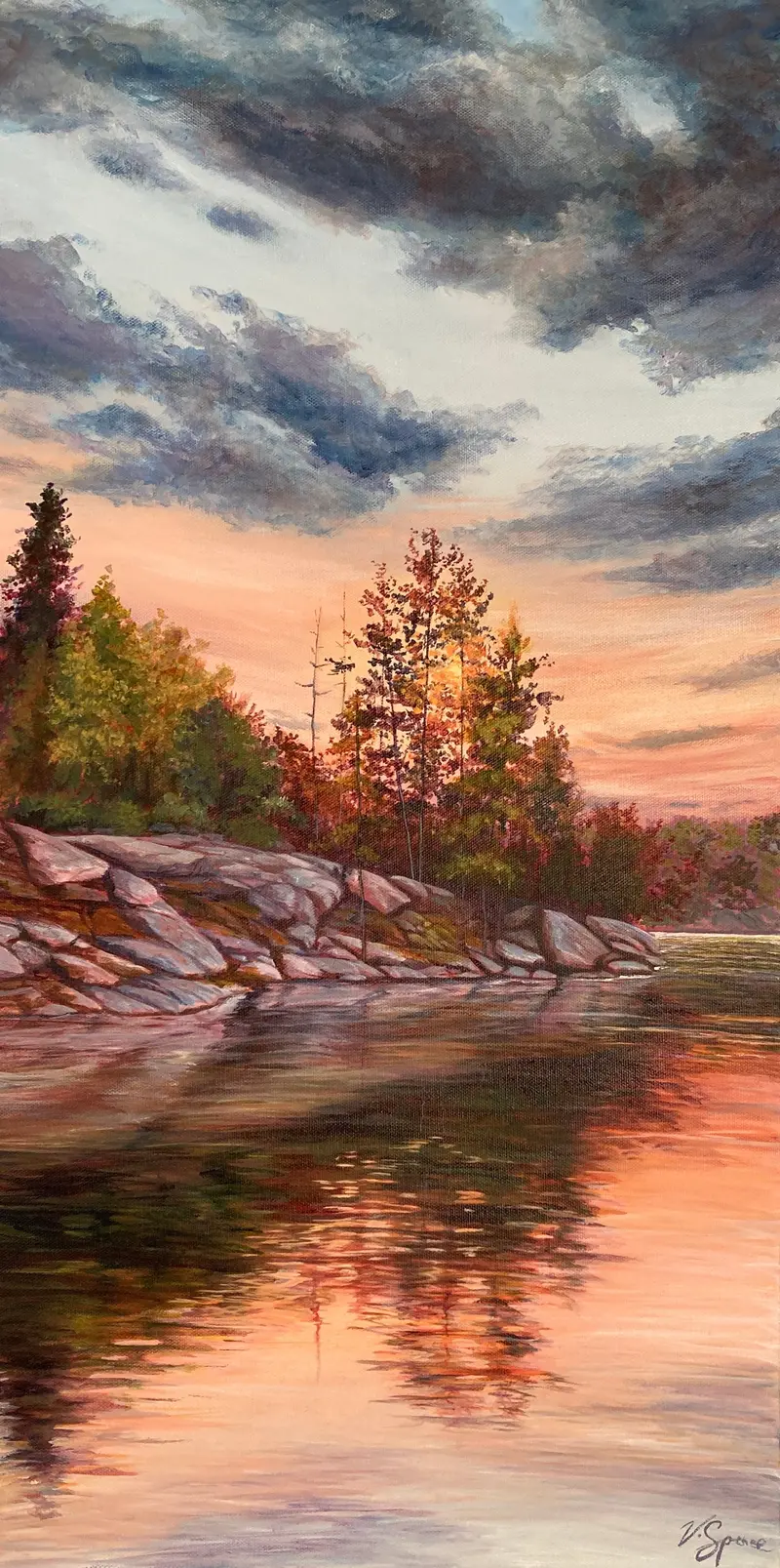 Sunset Point - Original Painting By Valerie Spence Hounsell 1