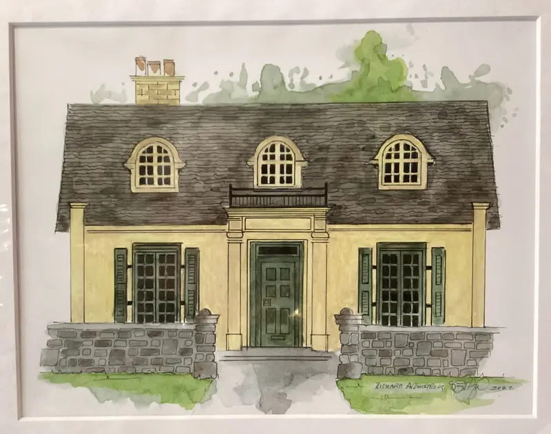 The Yellow Cottage At Queen’S Print By Richard Armstrong 1