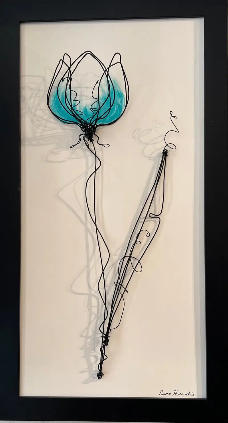 Tulip Treasure - Original Whimsical Wire Art By Donna Harradine 1