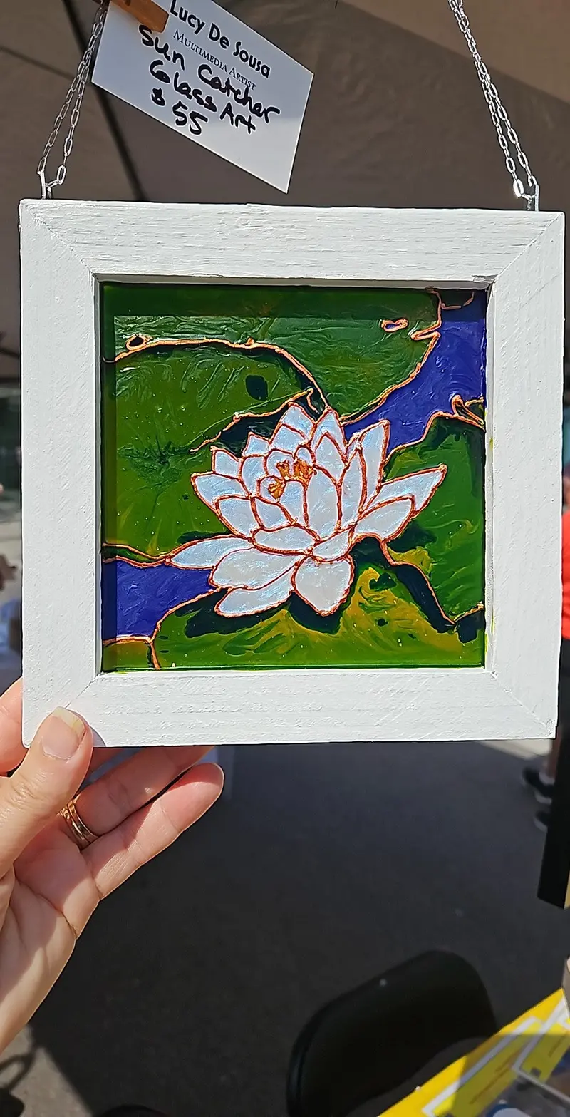White Water Lily Suncatcher By Lucy De Sousa 1