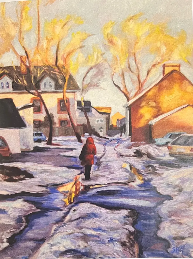 Winter Walk, Lily Lane (Card) By P. Shea 1