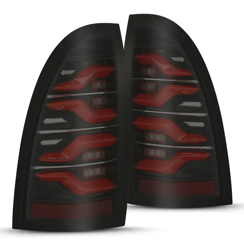Alpharex 680070 Black-And-Red Led Taillight Assembly With Modern Styling 1