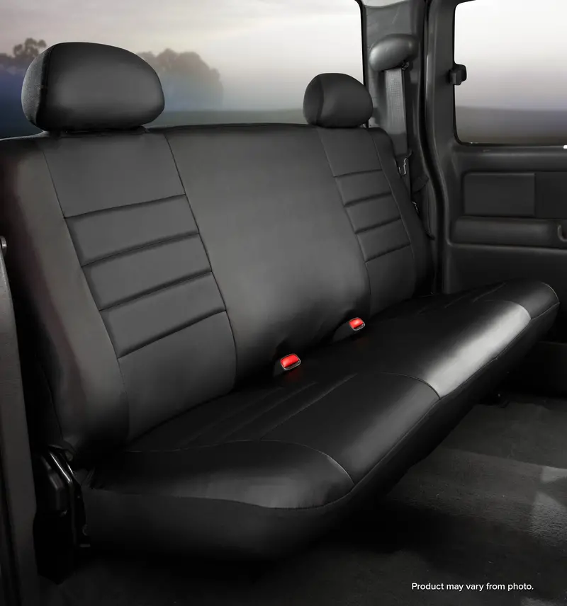 Fia Sl62-43 Black-On-Black Leatherlite Custom Seat Covers 1