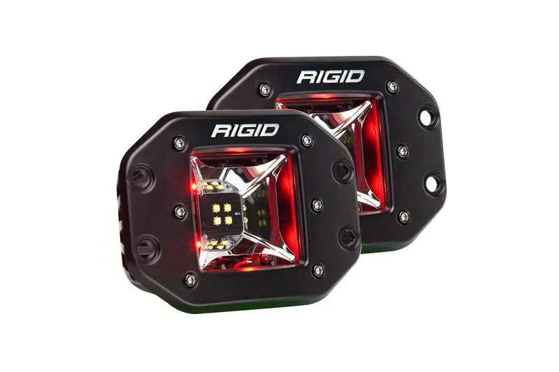 Rigid Industries 68212 Radiance Red Backlight Flush-Mount Led Light Pair 1