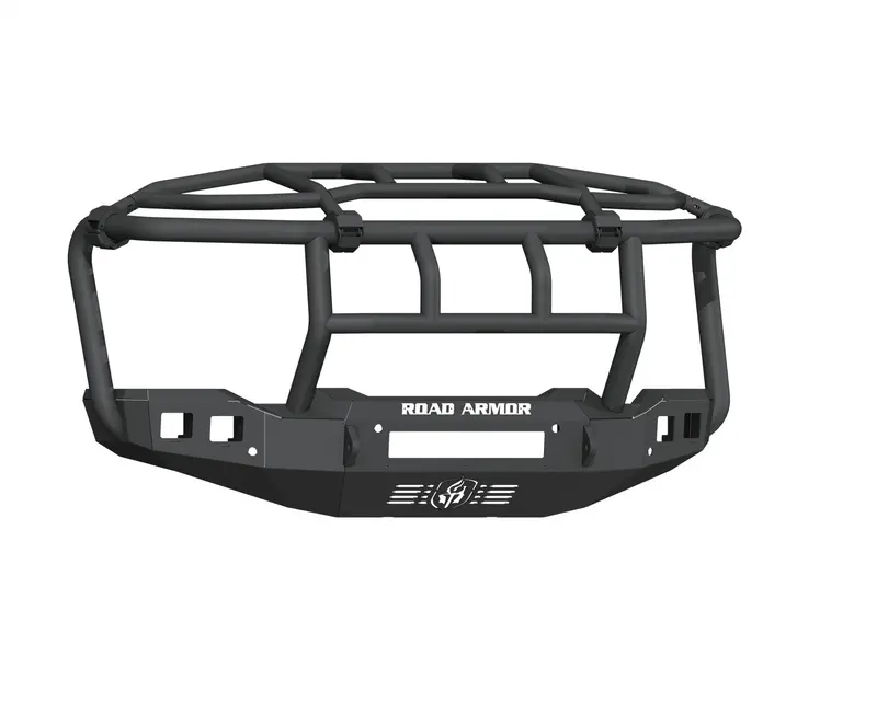 Road Armor Stealth Non-Winch Front Bumper For Nissan Titan – Texture Black With Titan Guard & Intimitador Protection 1