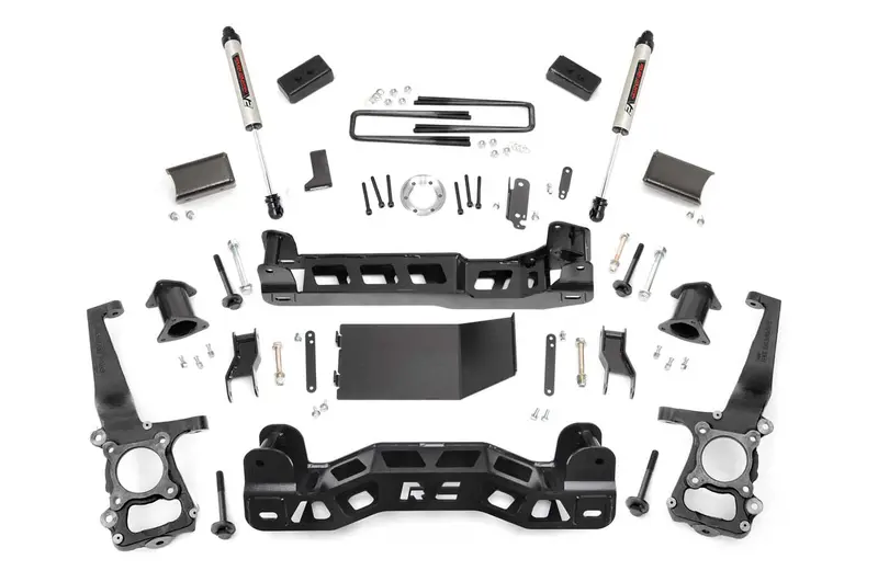 Rough Country 59970 4-Inch Lift Kit With Strut Spacers And V2 Shocks For 2009–2010 F-150 4Wd 1
